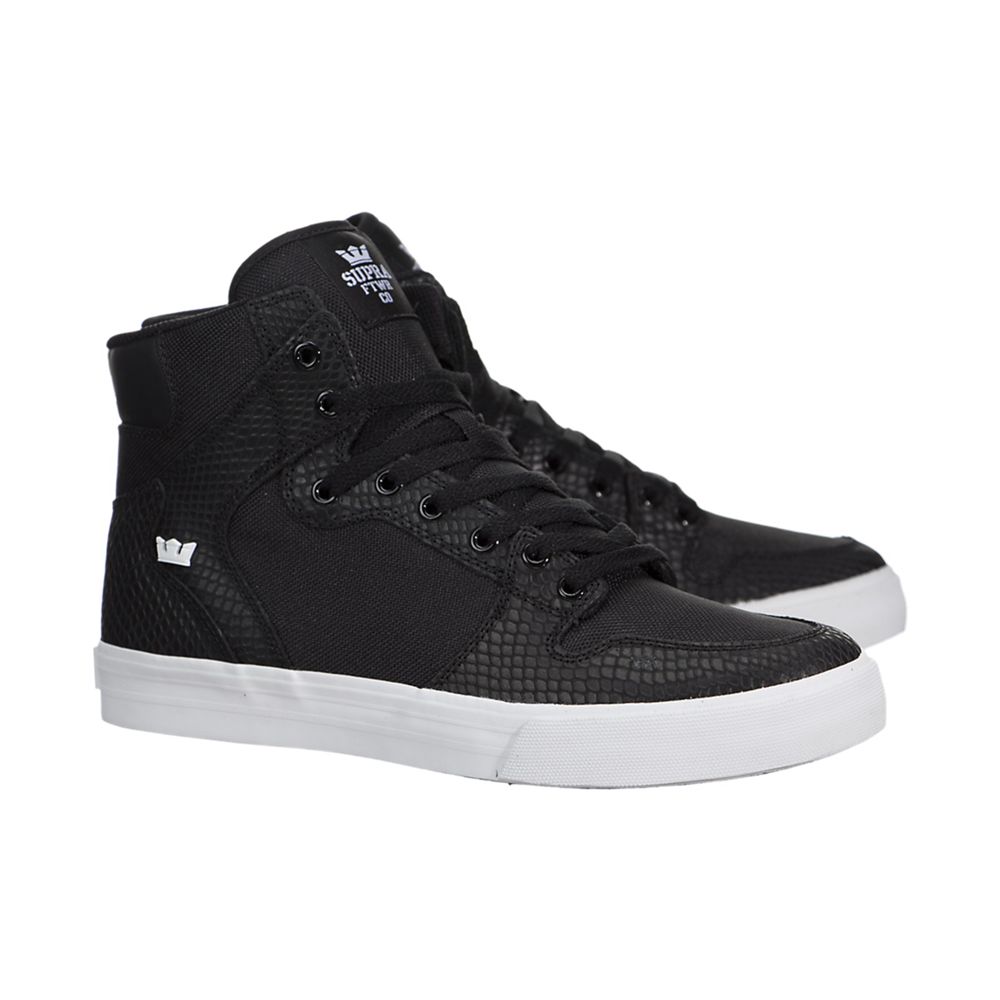 Baskets Montantes Supra Vaider Noir Black/Snake-White Homme | SAY-49260417